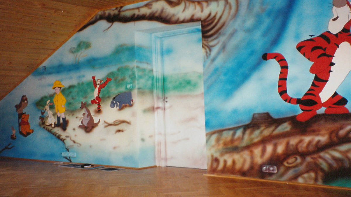 micimackó falfestés referencia