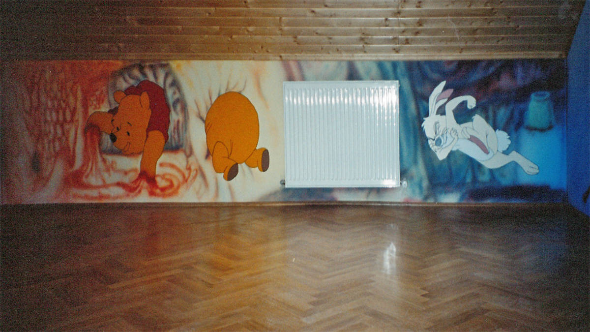 micimackó falfestés referencia